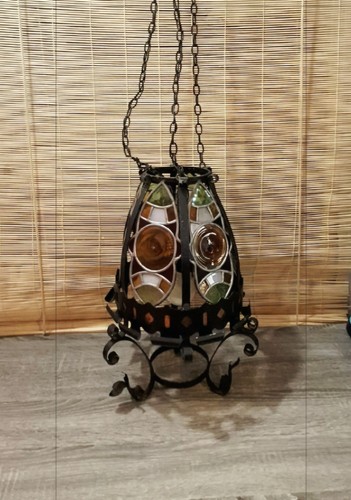 Vintage stained glass metal - vintage,