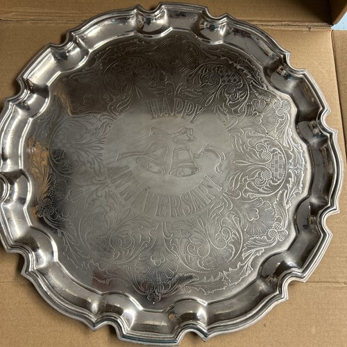 Queen anne silver plated - silver, tray