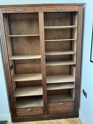 Antique tambour cupboard - antique,