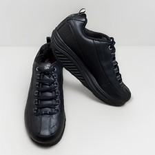 NEW Sketchers Shape Ups Slip Resistant Work 76567 Womens 8.5 Black Shoes Sneaker