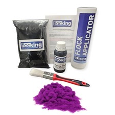 Flocking Kit - Purple - Flock  Adhesive, Applicator - Craft - 1 SQM Coverage