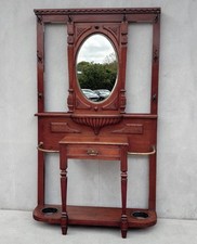 Edwardian Light Oak Hall Stand