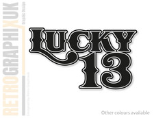 Lucky 13 Sticker Decal Vintage