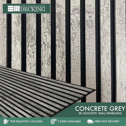 Concrete grey acoustic wood - concrete,