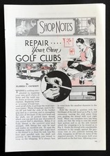 Repairing Golf Clubs 1935 vintage HowTo pictorial
