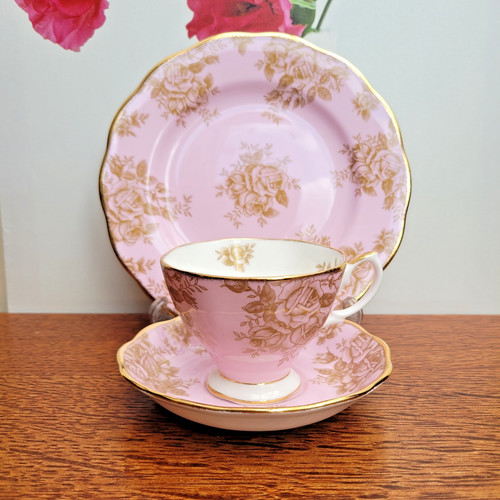 Royal albert golden roses trio - roses,