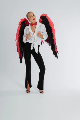 Red and black gothic angel - and,
