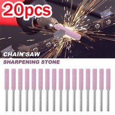 20Pcs/Set 4.8mm Chainsaw Sharpener Grinding Stone File Chain Saw Sharpening Tool