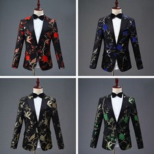 Mens Floral Embroidered Suit