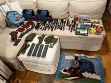 HUGE Thomas the Tank Engine collection Ertl diecast Trains,Track,Books,Rug,Case