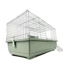 Indoor Rabbit Cage 100cm Silver Beige Single Tier Bunny Animal Guinea Pig