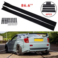 Glossy 86.6'' Side Skirts Rocker Panel Extension Splitter For Toyota Celica GT