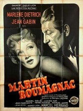 Marlene Dietrich Gabin MARTIN ROUMAGNAC THE ROOM UPSTAIRS 1946FRENCH POSTER47x63