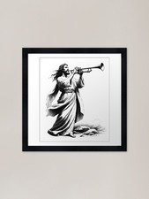 Jesus Playing Trumpet