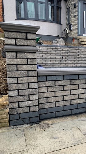Cast stone pier caps 1 - .5, 1.5