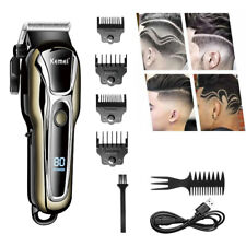 Professional Cordless Hair Clippers Barber Salon Trimmer Kit Men Cutting Machine