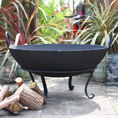 Iron kadai fire bowl - bowl, 90cm