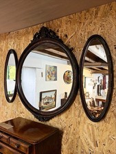 A Large 1930’s Wall Hanging Triple Overmantle Mirror
