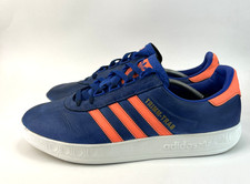Adidas Trimm Trab Mens Trainers Terrace Casuals Blue Orange Sneakers UK 11.5