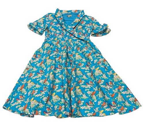 Lindy bop dress blue multi - 10,