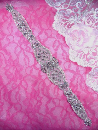 Xr329 bridal sash motif silver - sash,