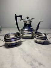 Antique Vintage Silver Plated Mappin & Webb Cutlery Salver Teapot Set