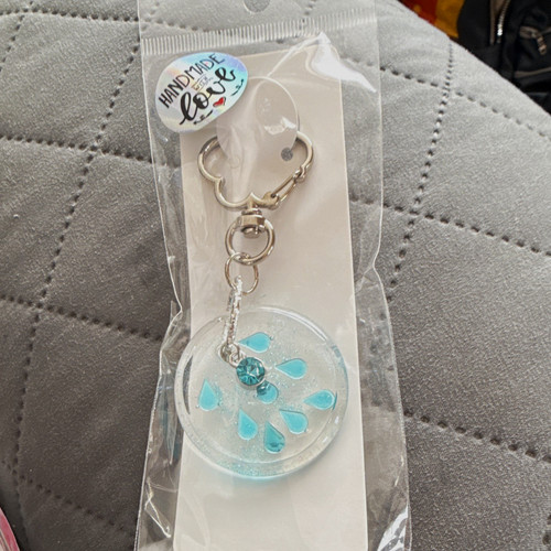 Handmade clear resin circle - clear,