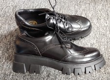 Ash black genuine leather chunky shoes, 41/7-7.5, NEW!