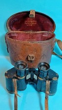 WW1 BINOCULARS  Leather case