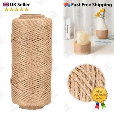 Natural Jute Twine String Roll Craft DIY Gift Wrapping Decoration 3 Ply