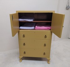 Vintage Linen cupboard / tallboy storage in a Mustard finish