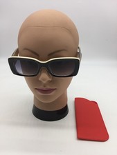 Chanel Women's Black/White Fashion Sunglasses 50-20-145 Light Blue Lens