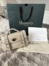 Mulberry Mini Alexa Bag In Chalk, Brand New