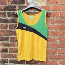 1970s Jamaica Adidas Running Vest Men’s Small Ventex Vintage Deadstock Rare