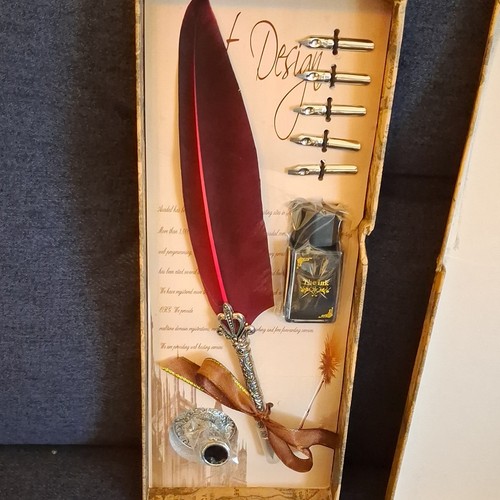 Feather pen calligraphy set - feather,