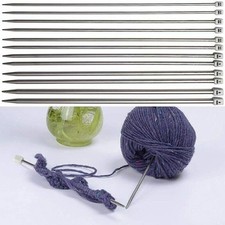 22PCS Metal Knitting Needles Long Knitting Light Weight Needles Kit Set