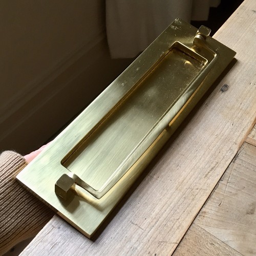 Brass letter box - brass,