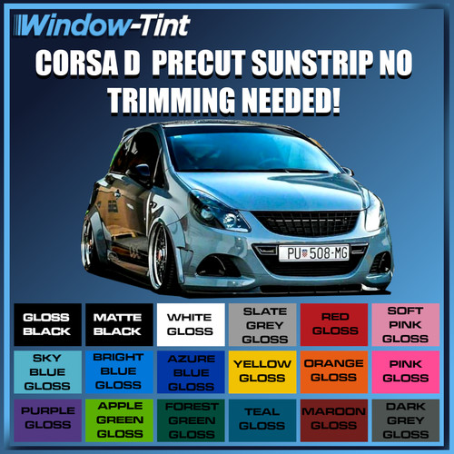Pre cut sunstrip for vauxhall - cut,