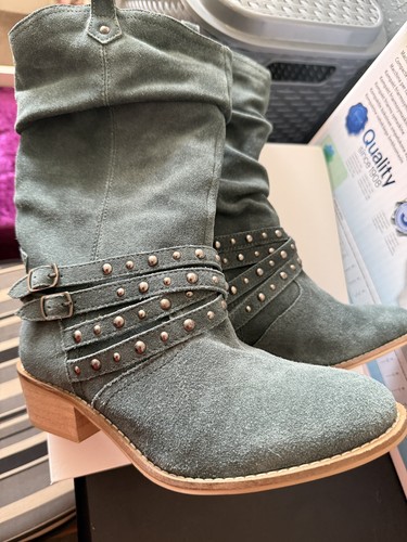 Joe browns green suede boot - browns,