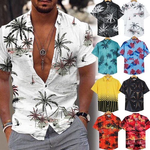 Mens hawaiian shirt - mens, floral