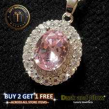 Pink Stone Necklace Pendant