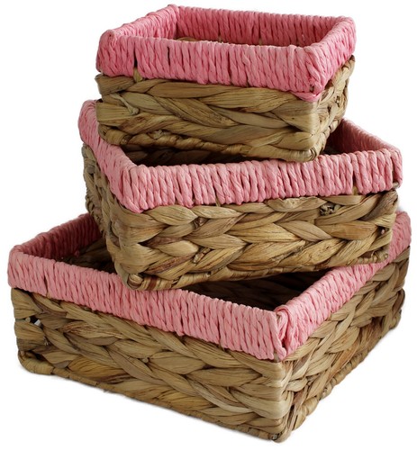 Small baskets pink natural - baskets,