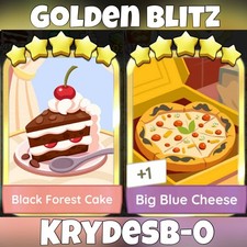 Black Forest Cake & Big Blue Cheese :- Mono_Poly_Go Golden Blitz Stickers⚡️