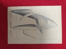 pablo picasso painting on old paper signed stamped vintage