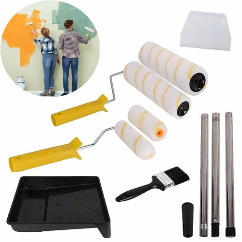 12pcs paint roller kit tray - 12pcs,