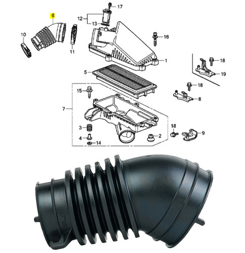 Air intake hose pipe for - for, honda