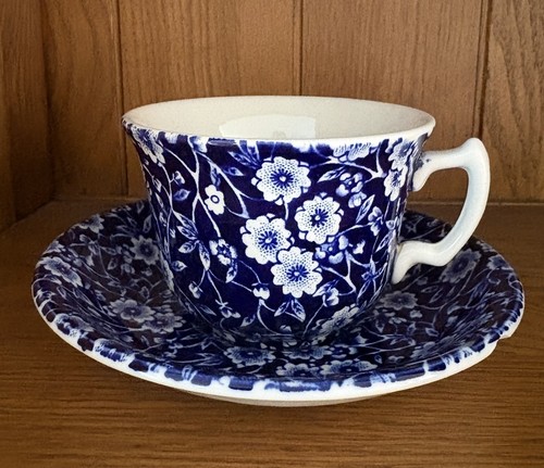 Vintage burleigh calico - vintage, blue
