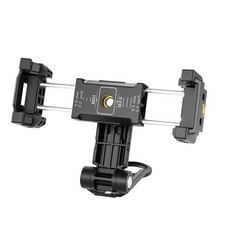 360° Rotatable Mobile Phone Holder Clip With 1/4 Double-layer Cold Shoe Adapter