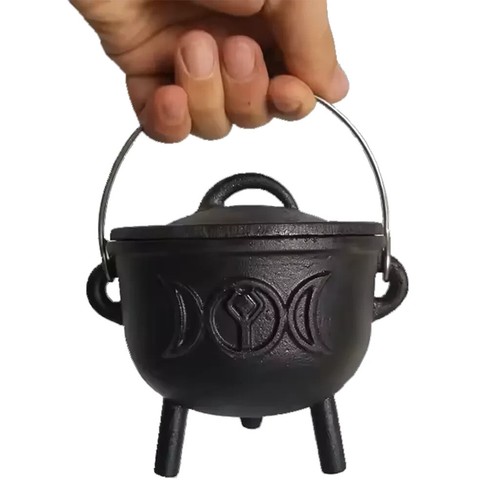 Cast iron witches cauldron - cast,