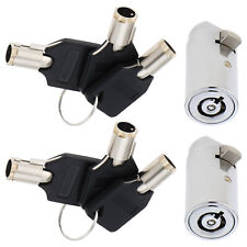 2pk Universal Tubular Drink Coffee Vending Machine Cylinder Lock Barrel wKey